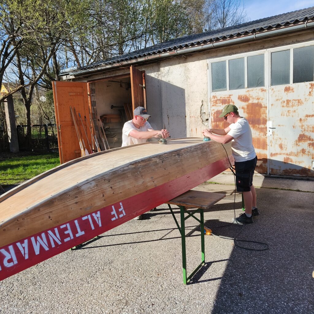 Schleifen einer Zille